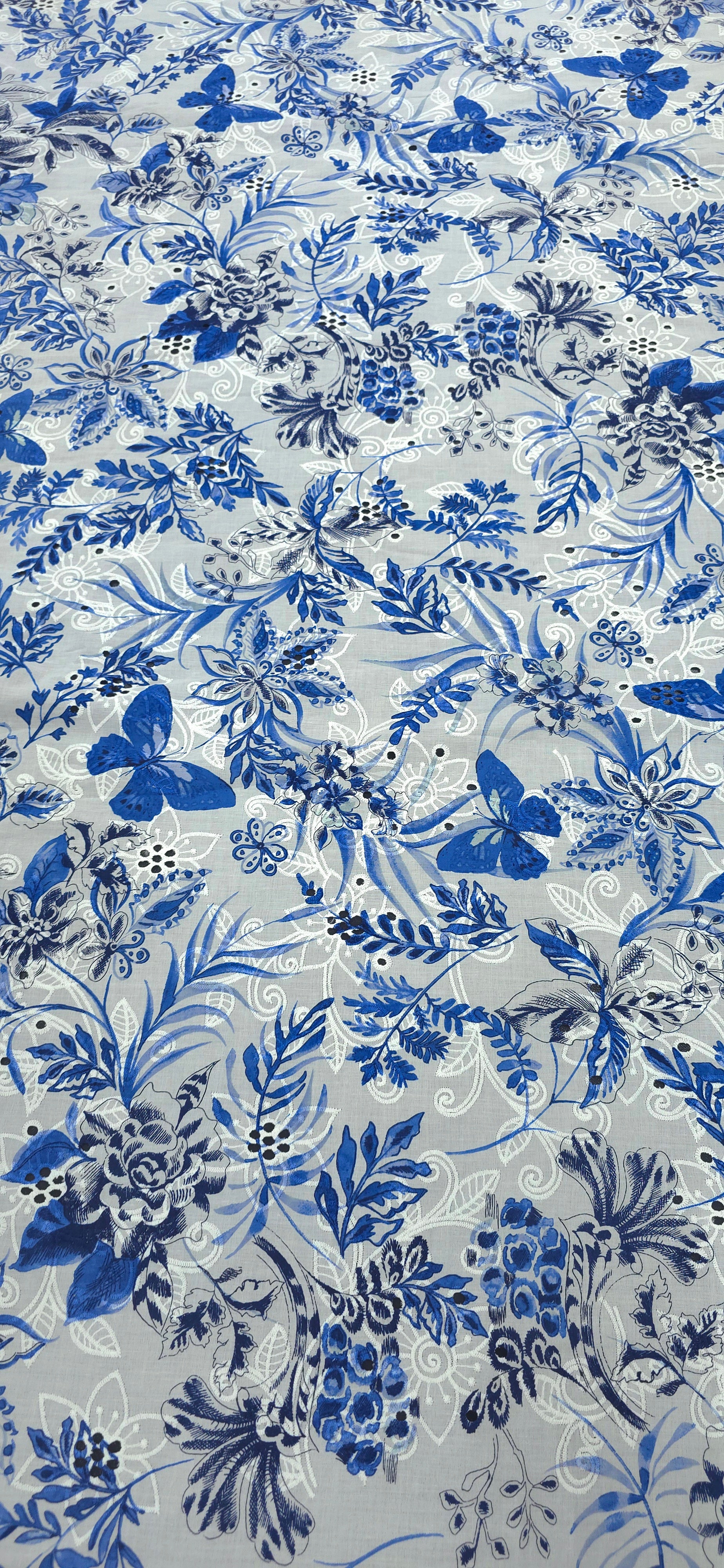 Embroidered Cotton Floral Fantasy