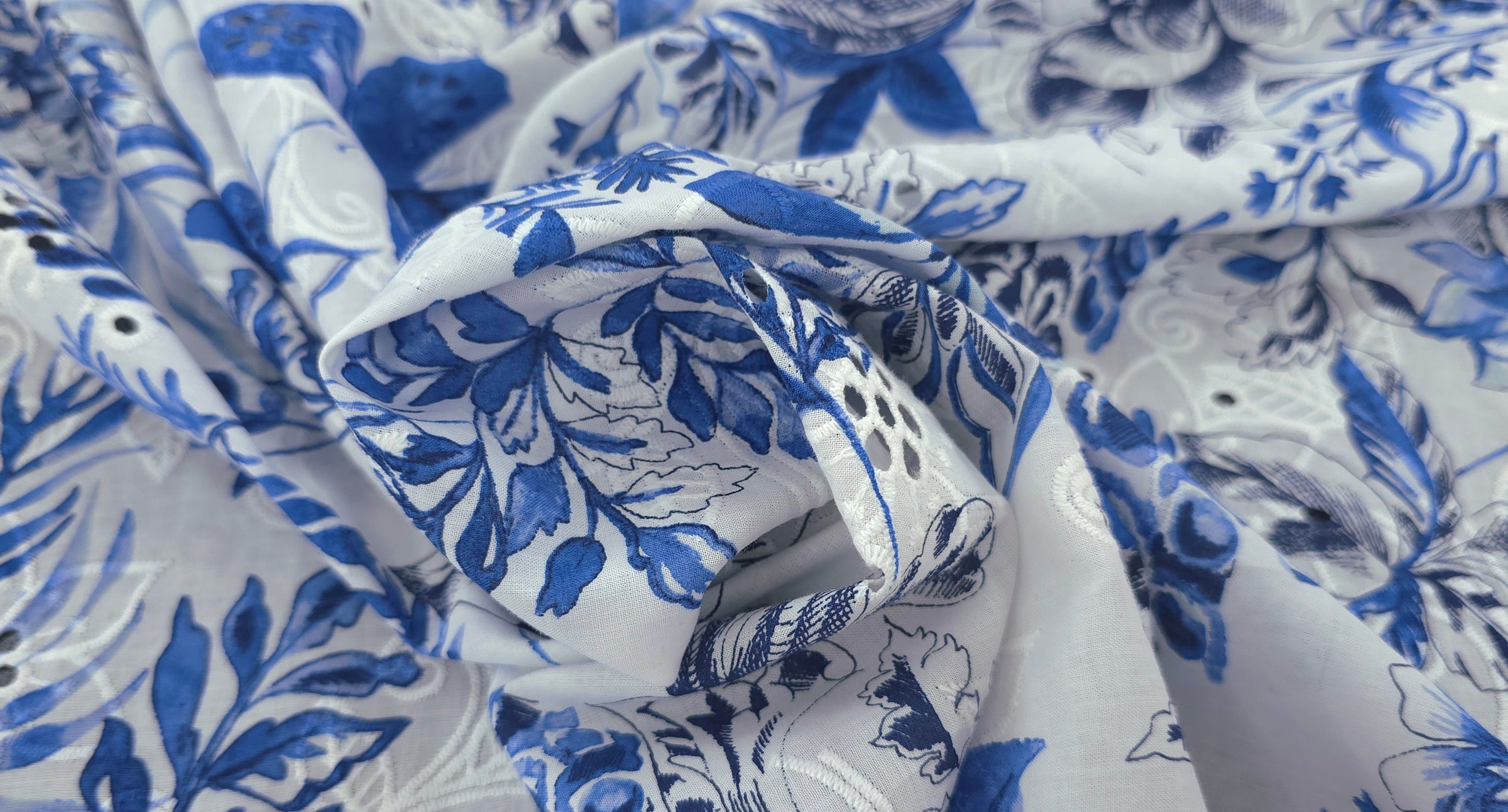 Embroidered Cotton Floral Fantasy