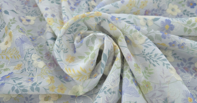 Embroidered Polyester Sweet Blossoms