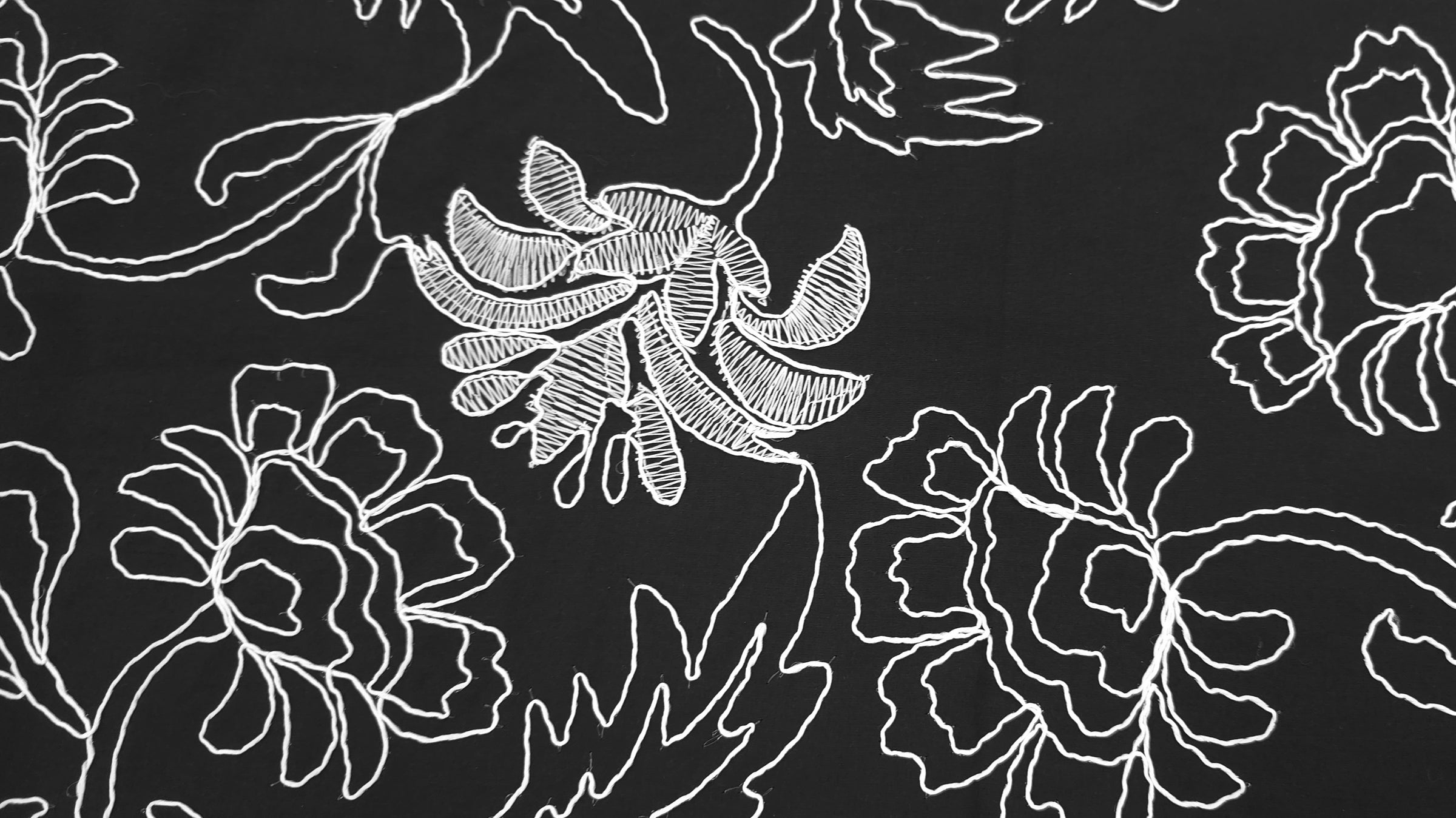 Embroidered Cotton Midnight Reverie