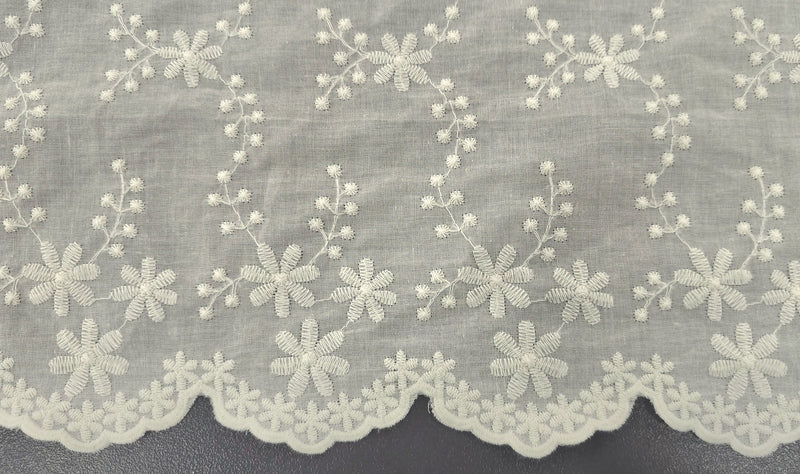 Embroidered Cotton Dainty Ivory