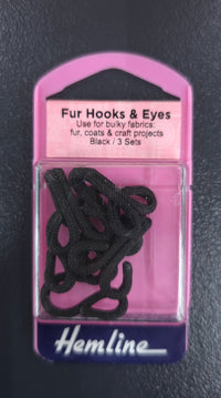 Fur Hook & Eyes Black