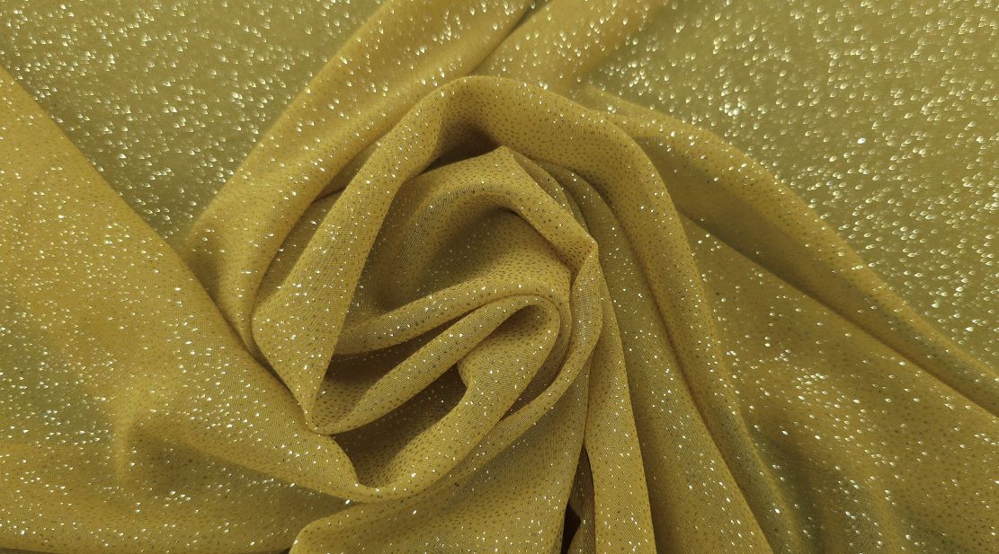 Glitter chiffon gold