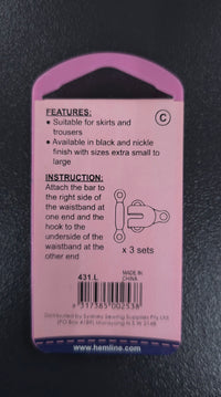 Hook & Bar Black Large