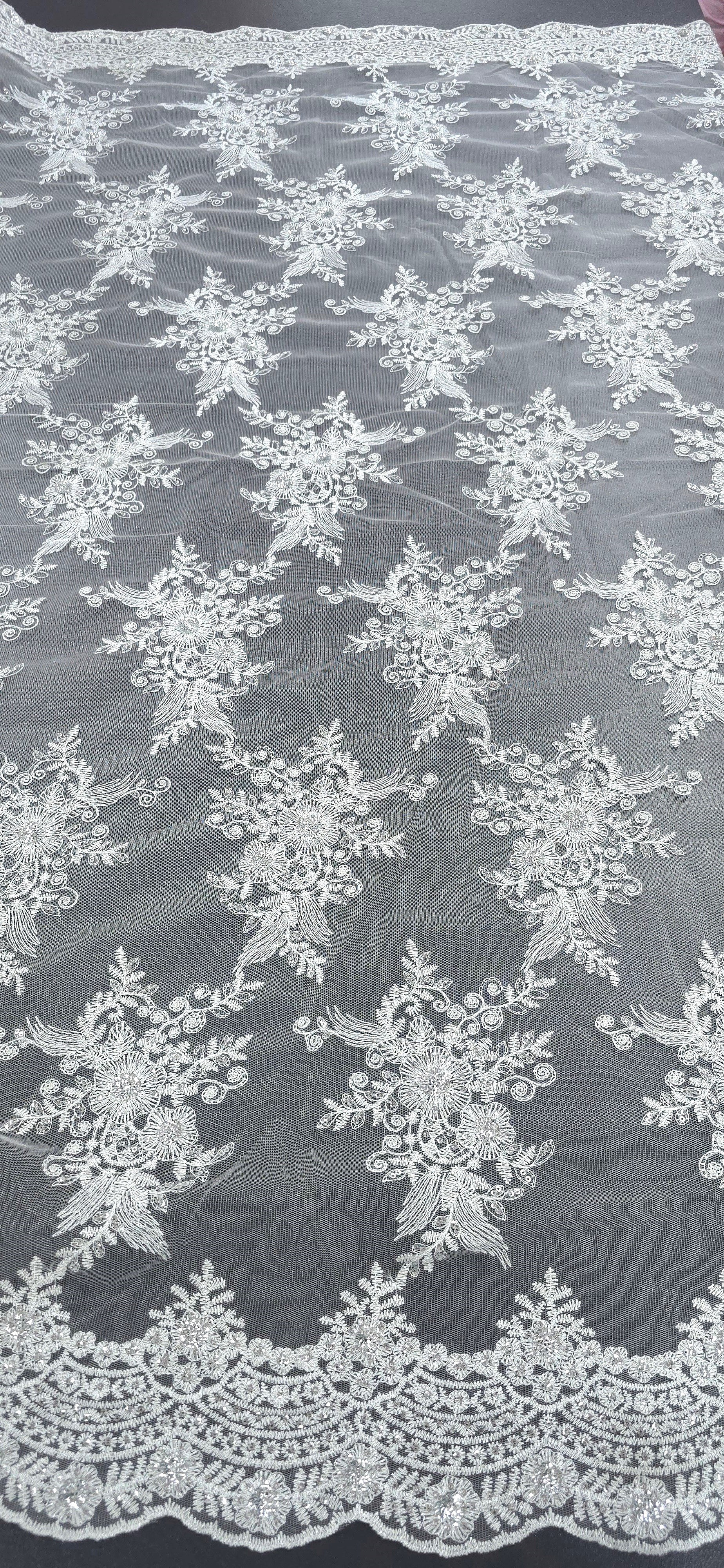 Jewel Lace Silver White