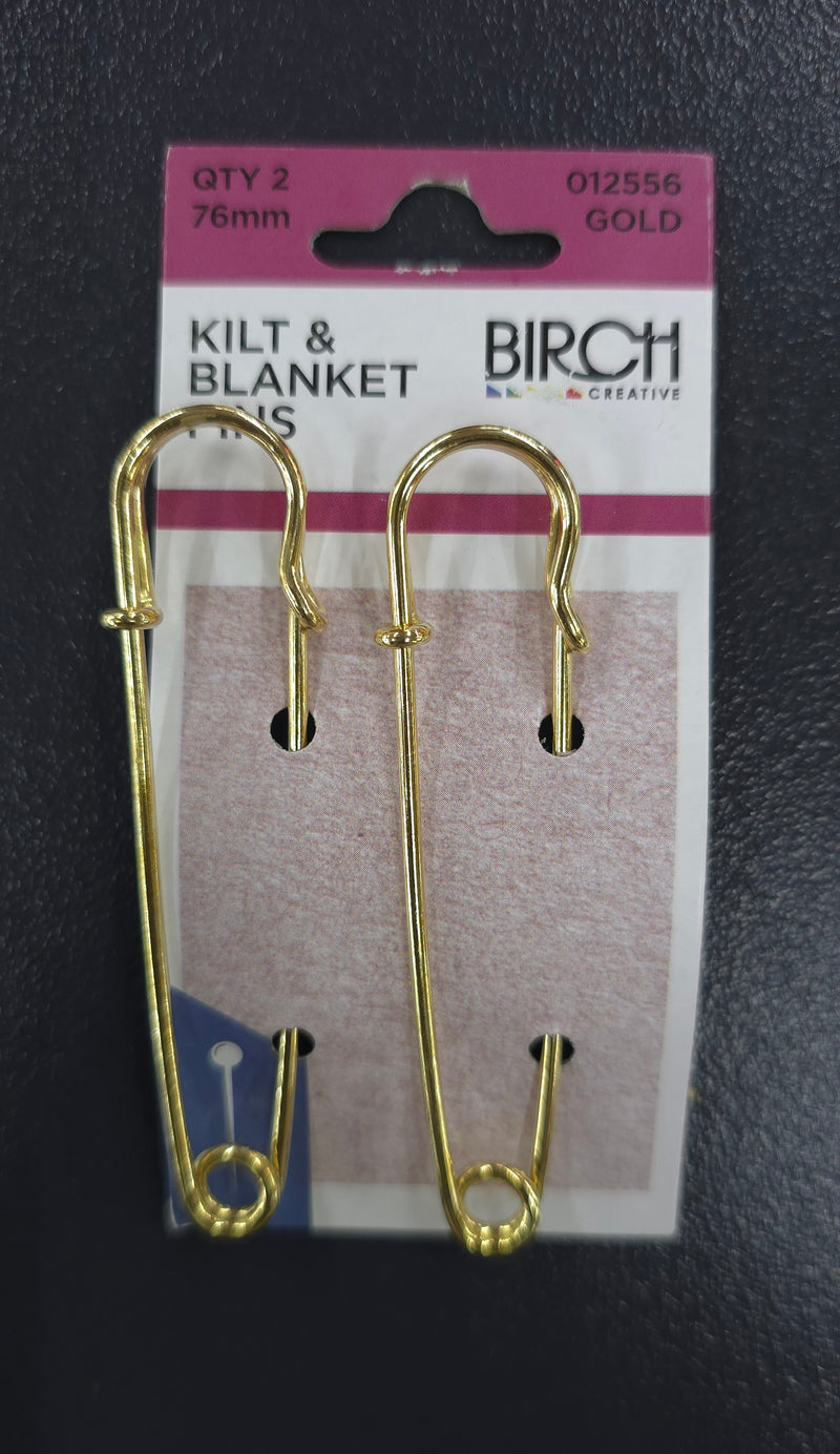 Kilt & Blanket Pins 76mm Gold