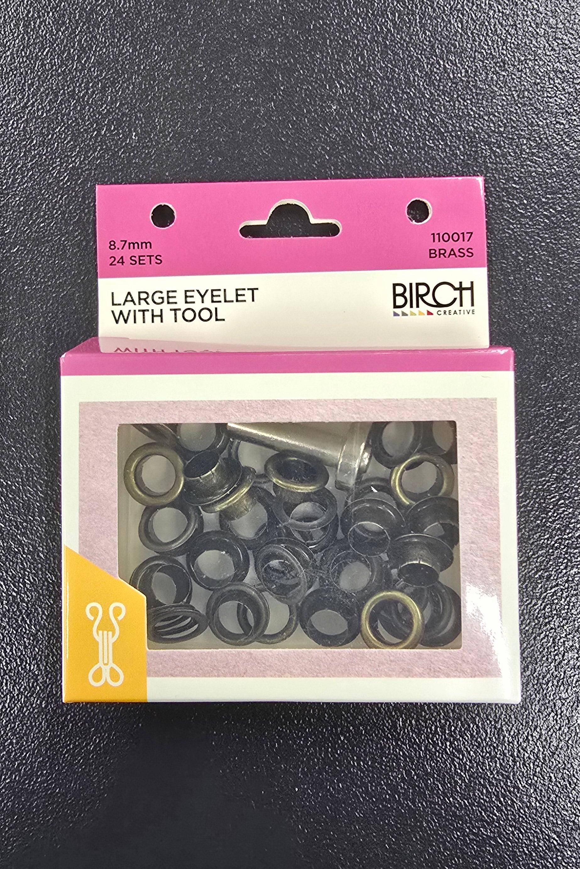 Large Eyelet With Tool Brass