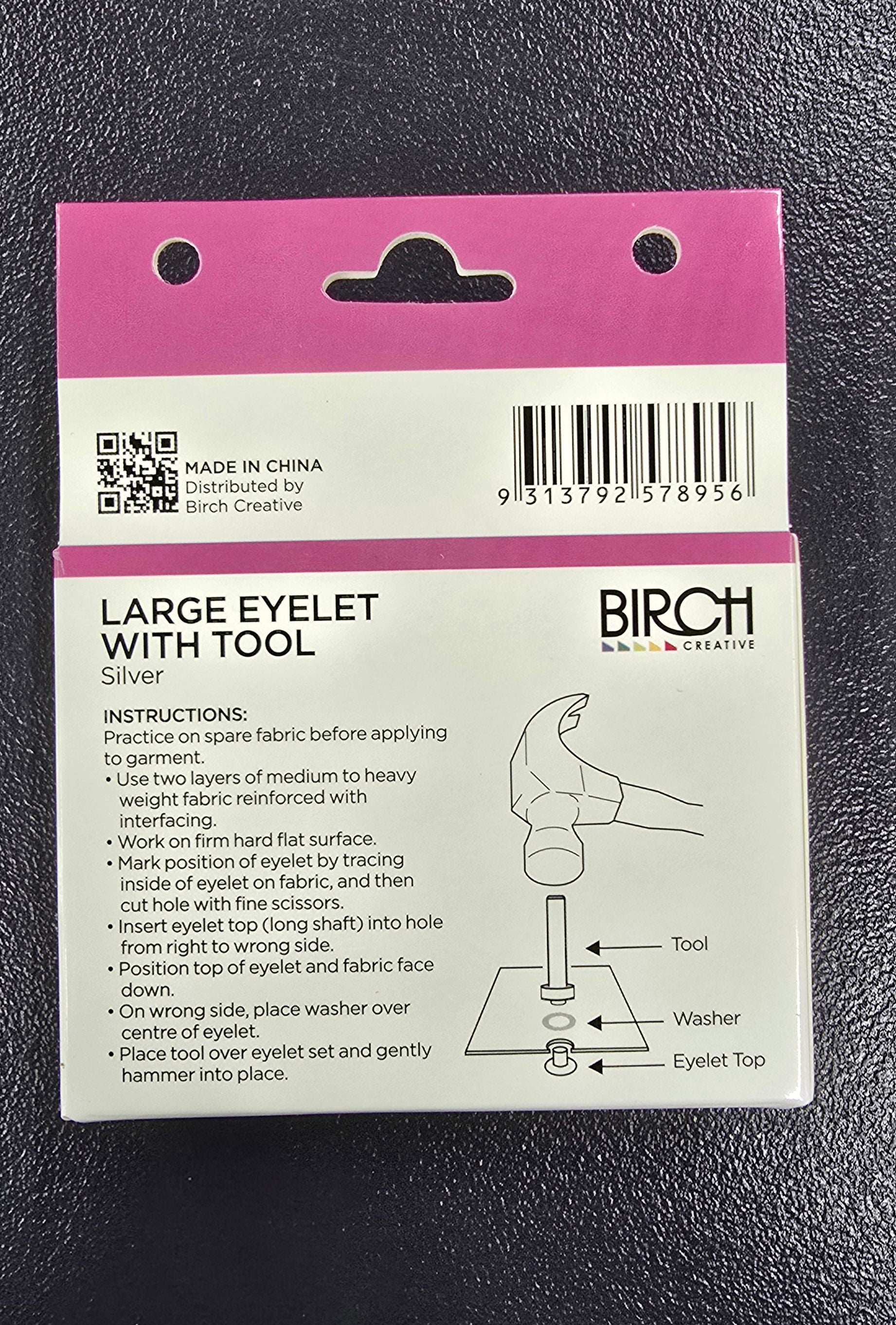 Large Eyelet With Tool Silver