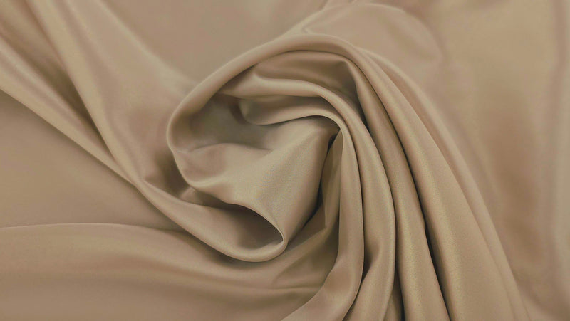 Lightweight Stretch Satin Beige