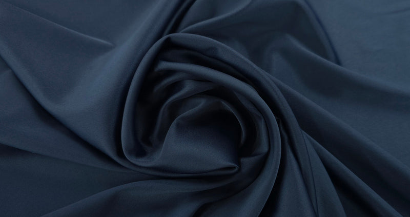 Lightweight Stretch Satin Dark Steel  Blue