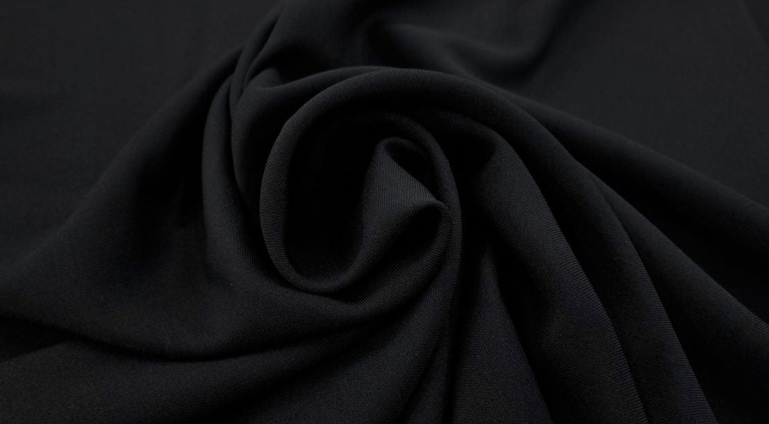 Linen Look Poly Spandex Black