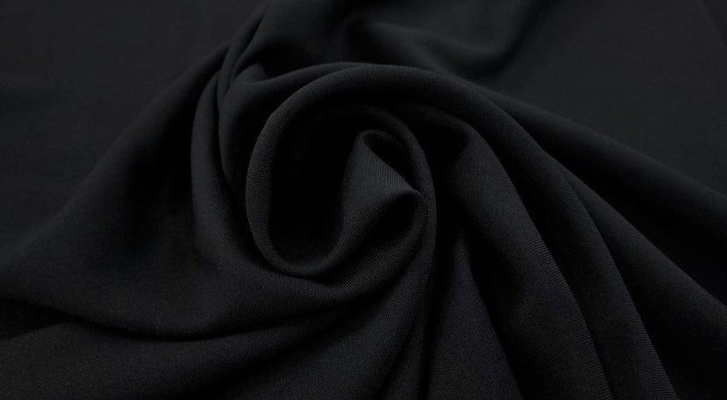 Linen Look Poly Spandex Black