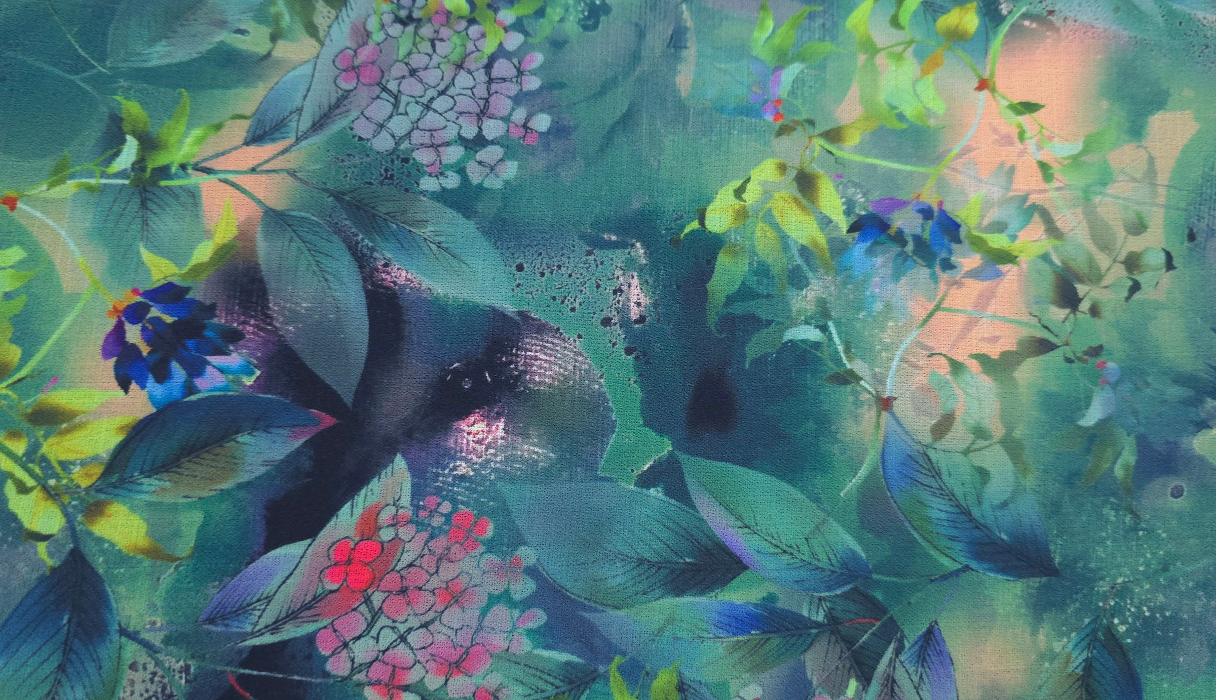 Linen Look Secret Garden