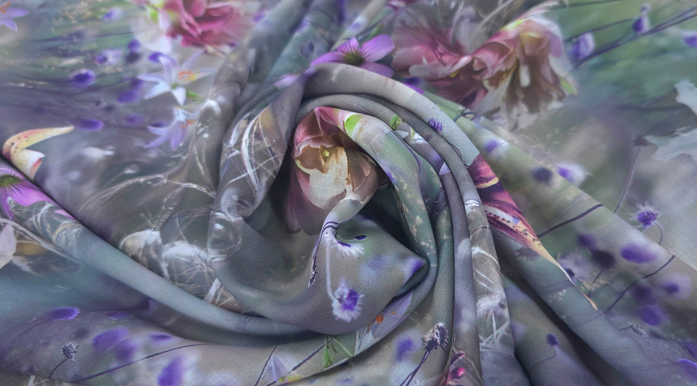 Linen Look Whimsical Garden