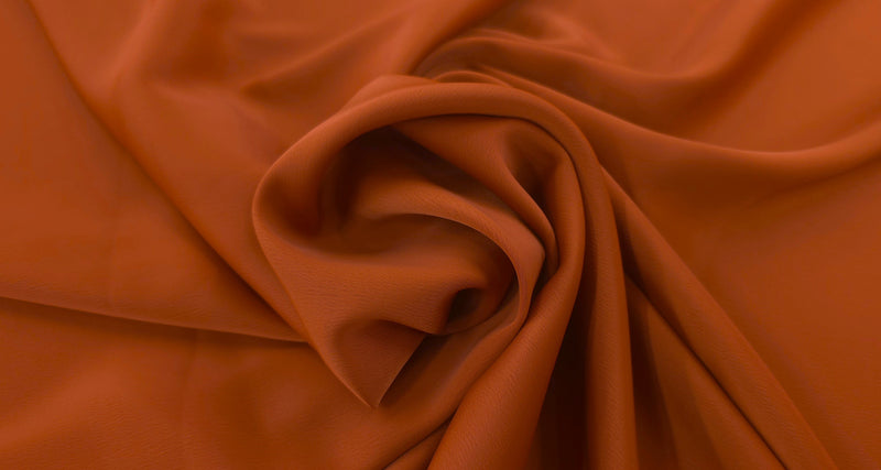 Medium Weight Stretch Satin Burnt Orange