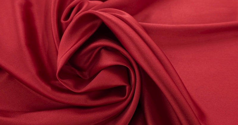 Medium Weight Stretch Satin Red