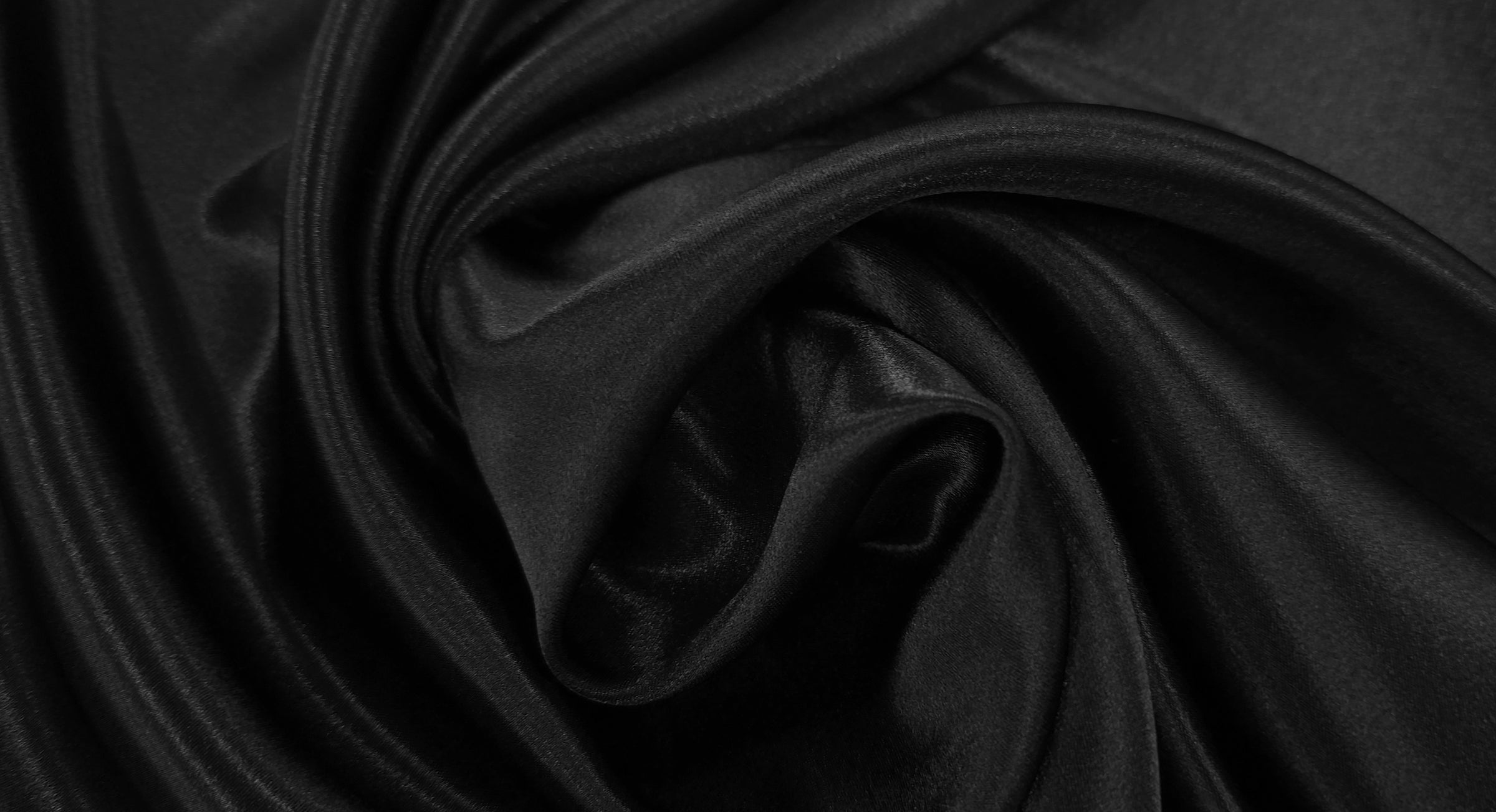 Double Sided Bridal Satin Black