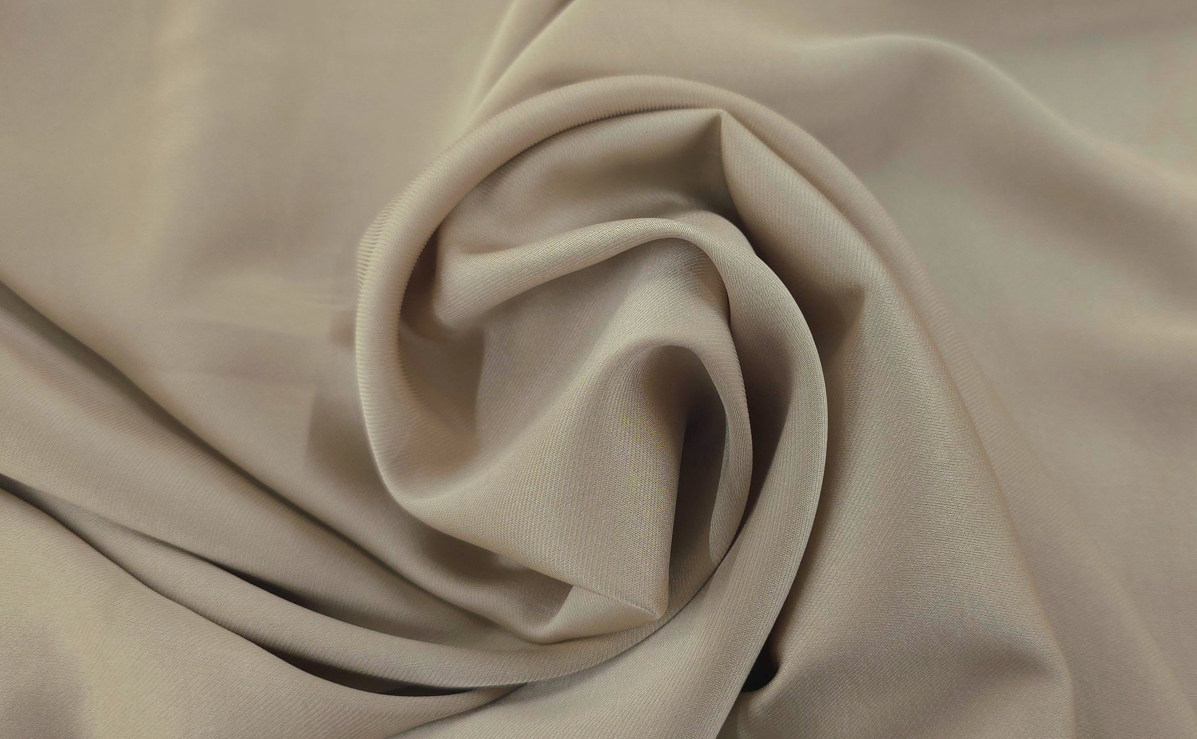 Medium Weight Stretch Satin Latte