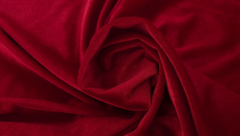 One Way Stretch Velvet Red