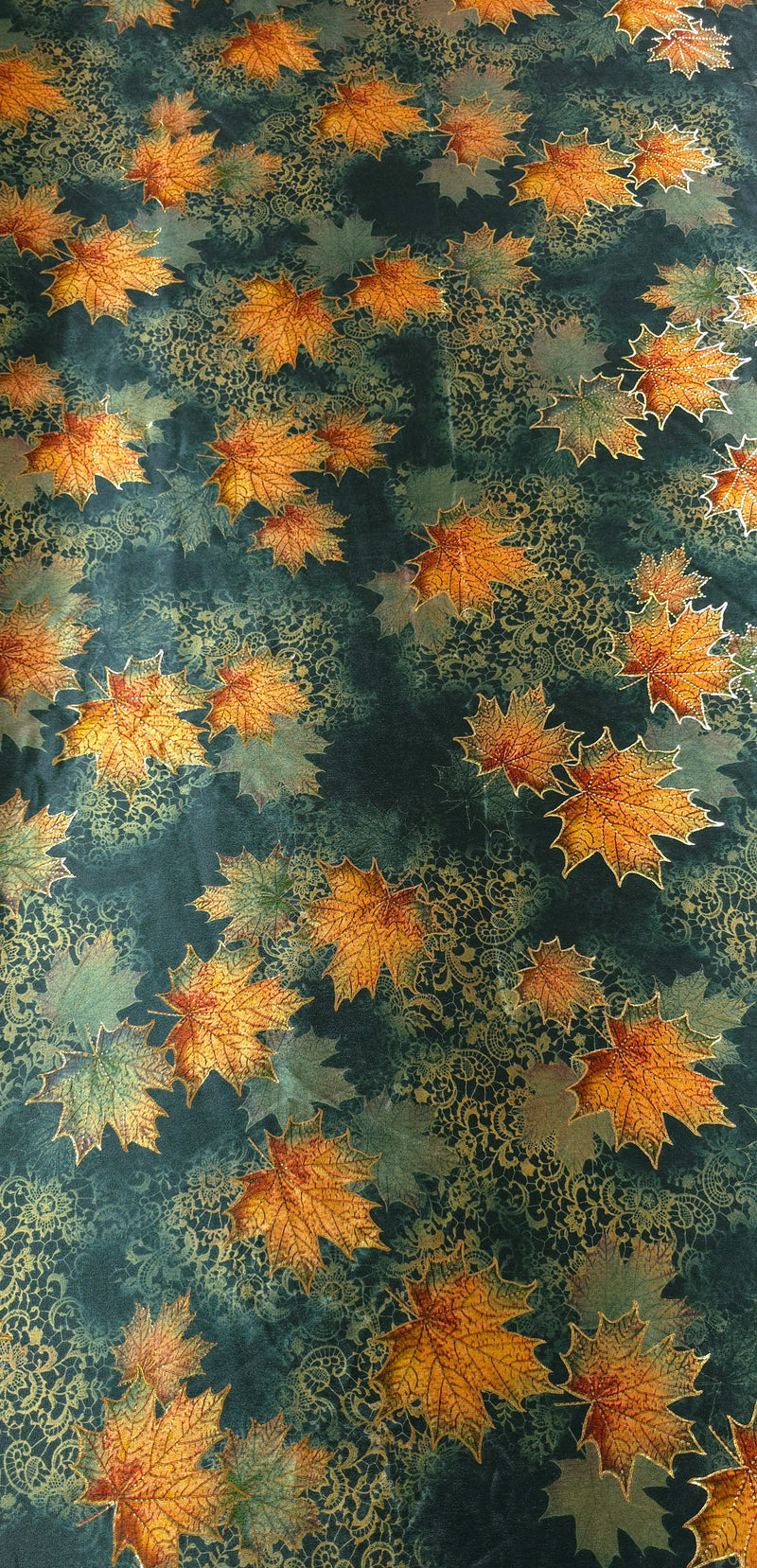 One Way Stretch Velvet Leafy Dream