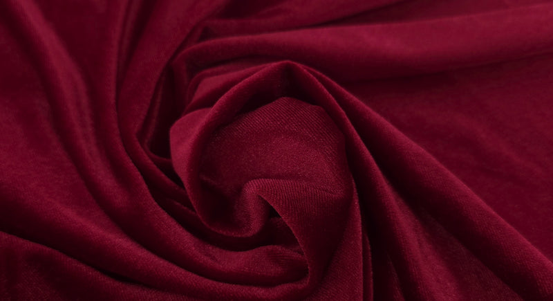 One Way Stretch Velvet Cherry Red