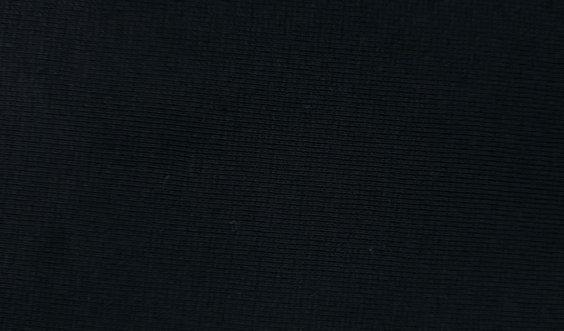 Poly Cotton Ribbing Black