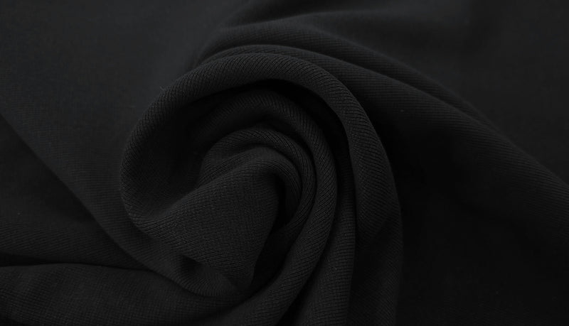 Poly Cotton Ribbing Black