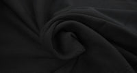 Poly Cotton Wide Ribbing Black