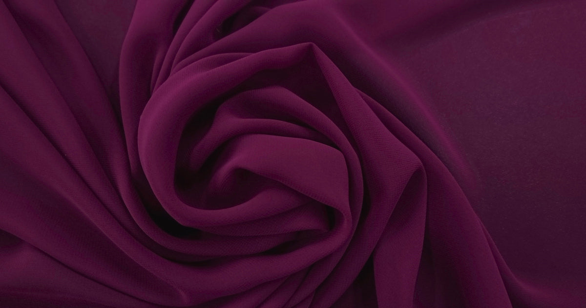 Polyester chiffon burgundy