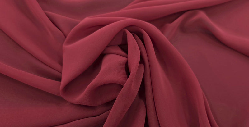 Polyester Chiffon Brick Red