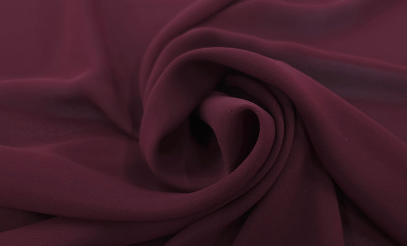 Polyester Chiffon Dark Maroon