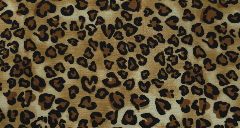 Printed Polyester Leopard Hearts