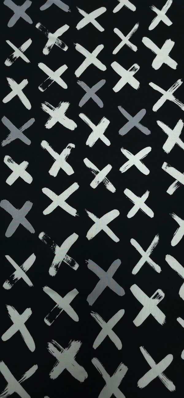 Printed viscose monochrome cross 1