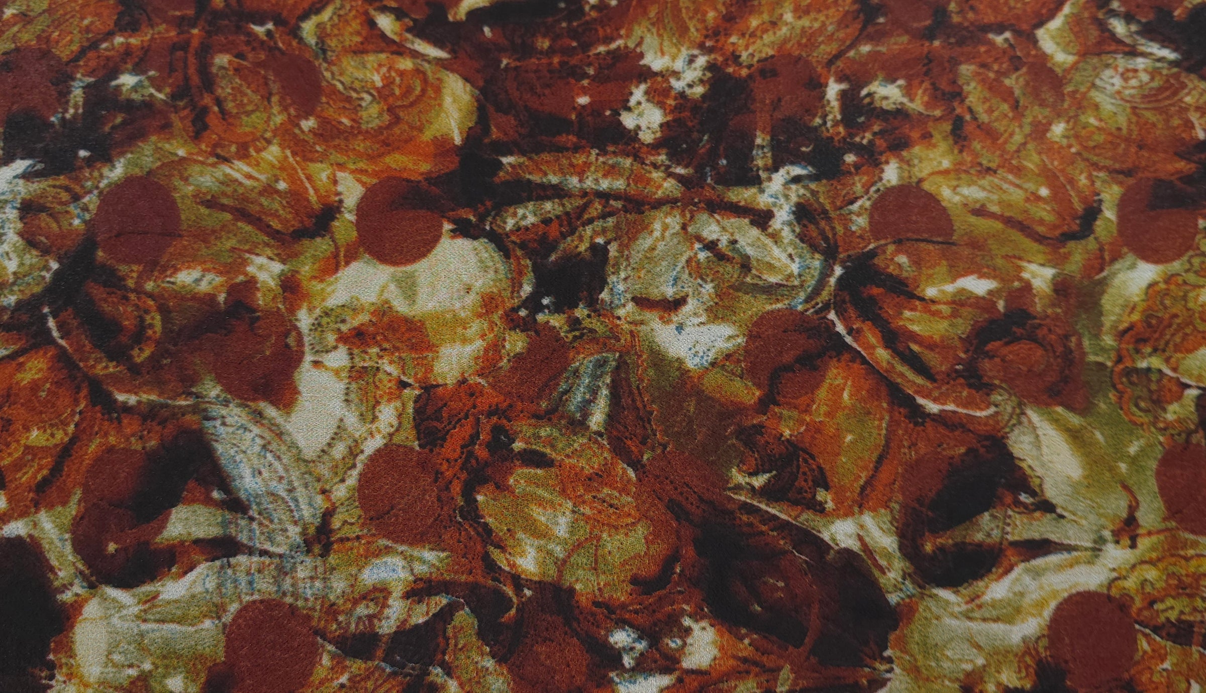 Printed Chiffon Autumn Promenade