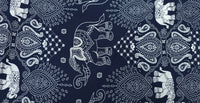Printed Rayon Elephant Walk