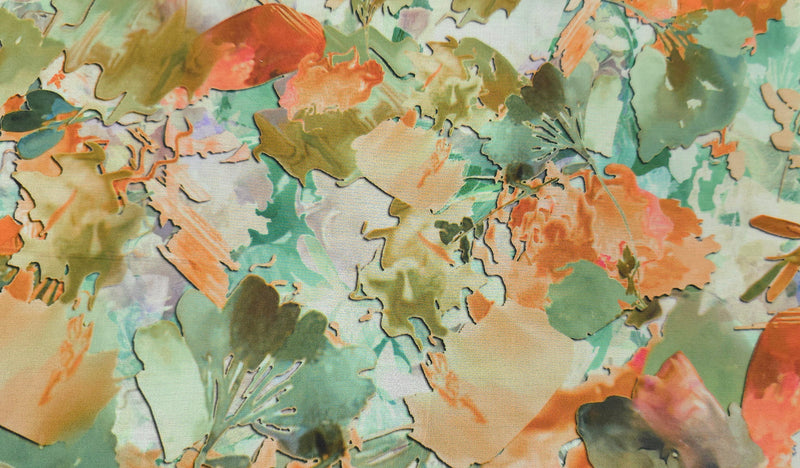 Printed Rayon Floral Graffiti