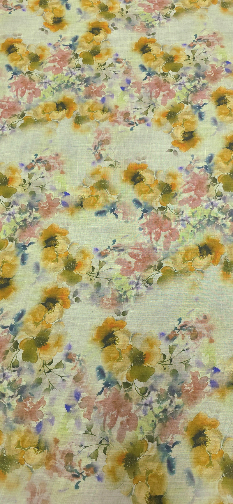 Printed Linen Floral Promenade