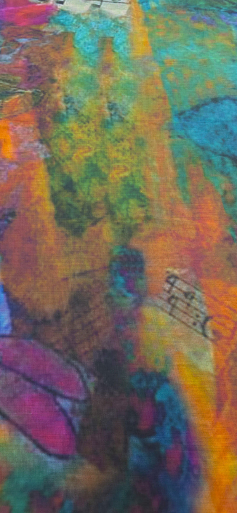 Printed Linen Musical Dragonflies