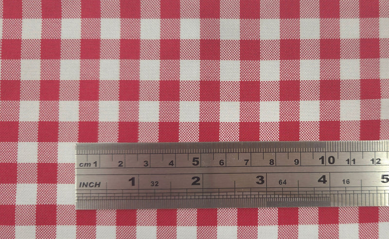 Printed Polyester Tablecloth Check Red