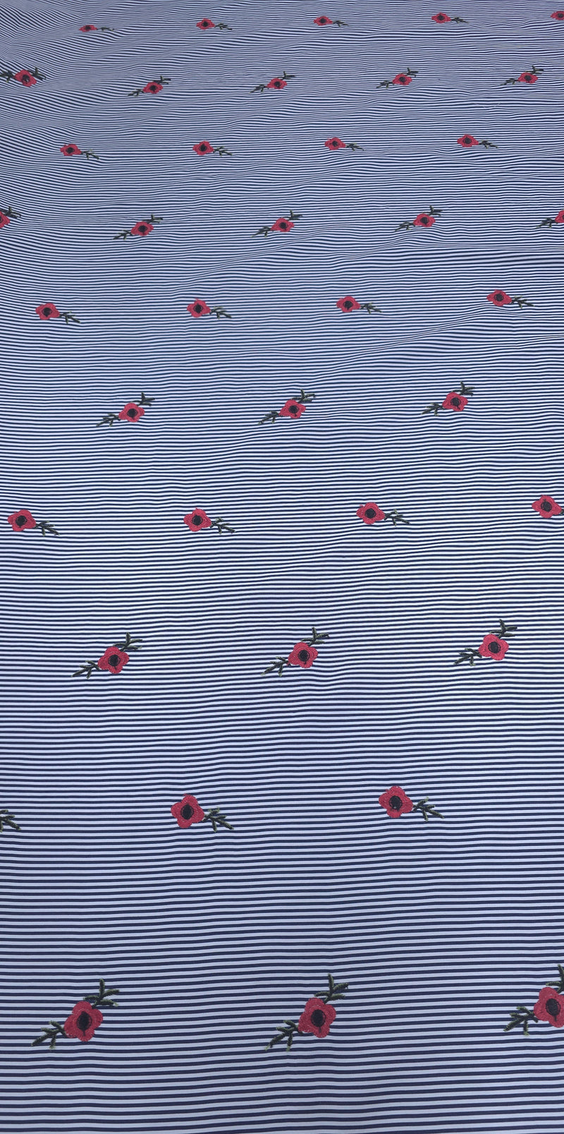 Printed Polyester Floral Stripe