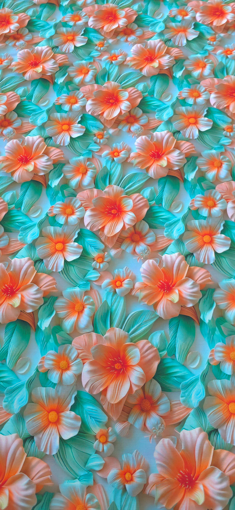 Printed Rayon 4D Tropical Blooms