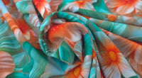 Printed Rayon 4D Tropical Blooms