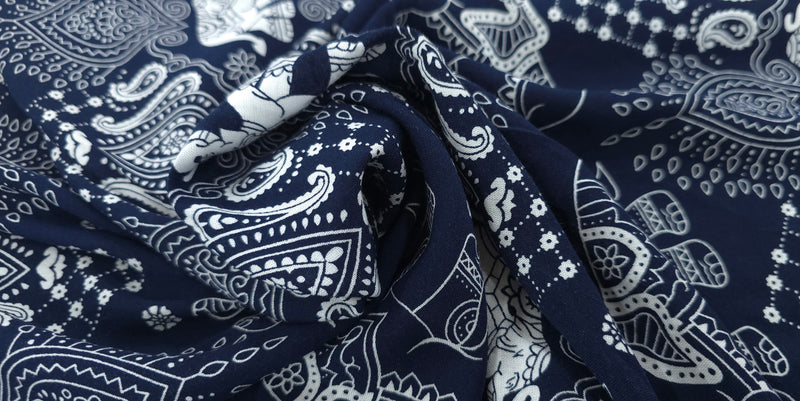 Printed Rayon Elephant Walk