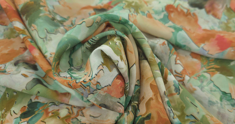 Printed Rayon Floral Graffiti