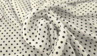 Printed Rayon White Polka