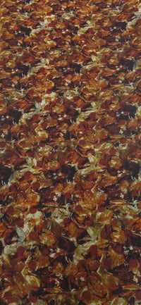 Printed Chiffon Autumn Promenade