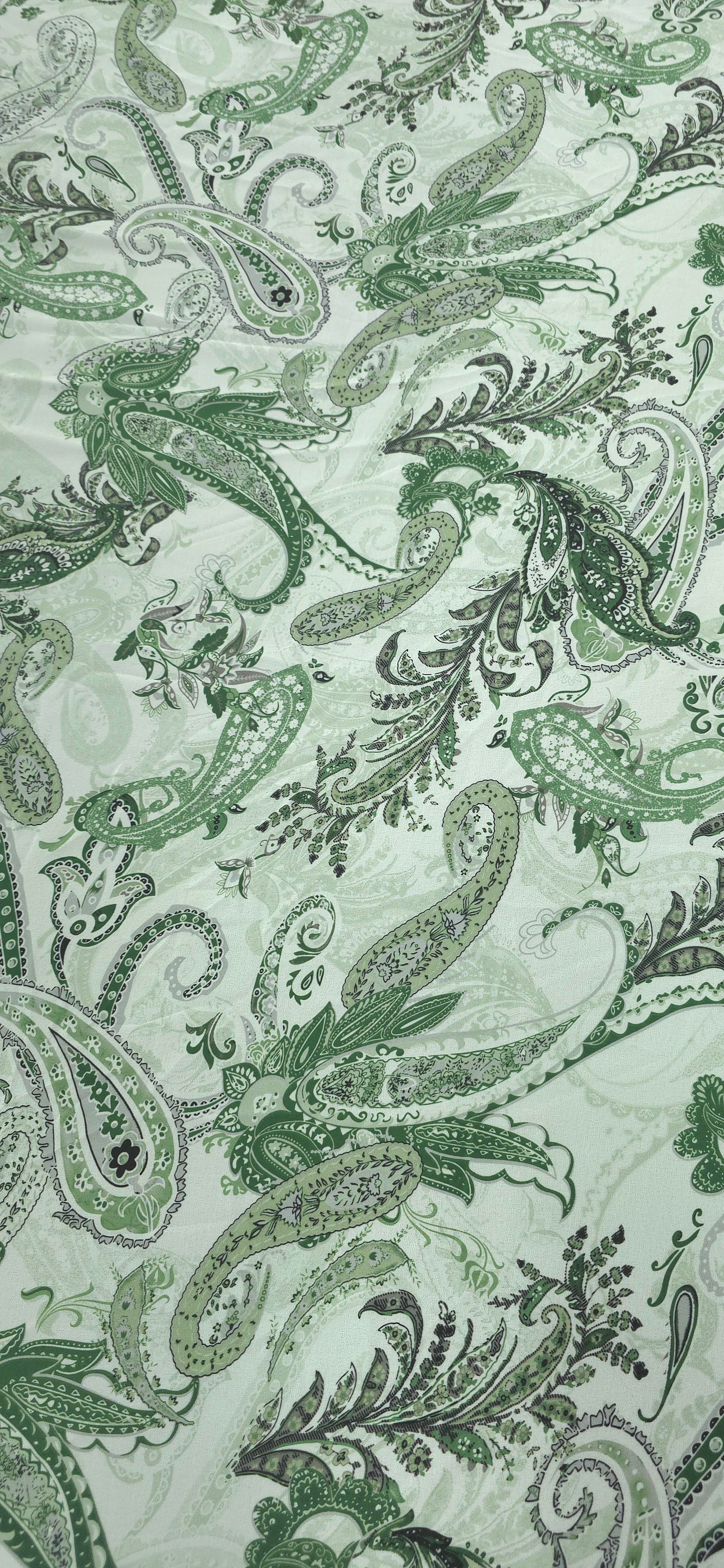 Printed Chiffon Paisley Forest