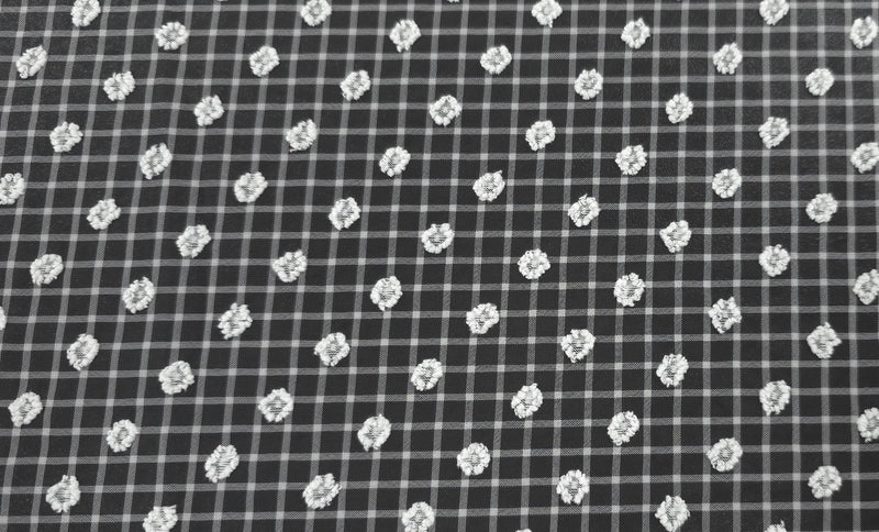 Printed Chiffon Floral Check