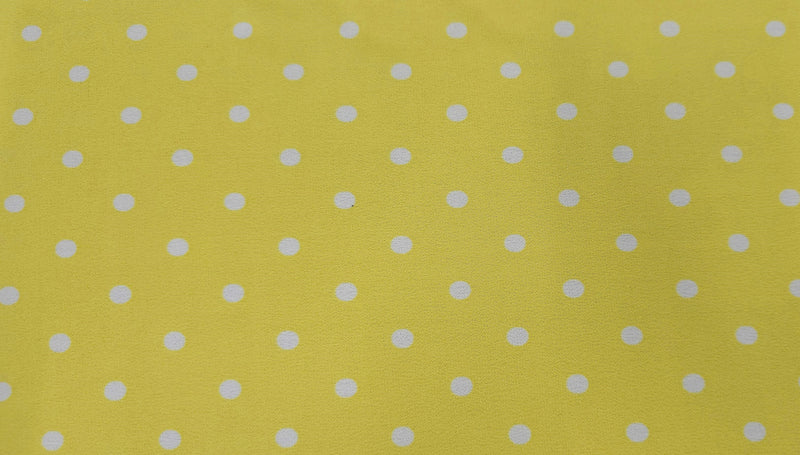 Printed Knit Yellow Polka