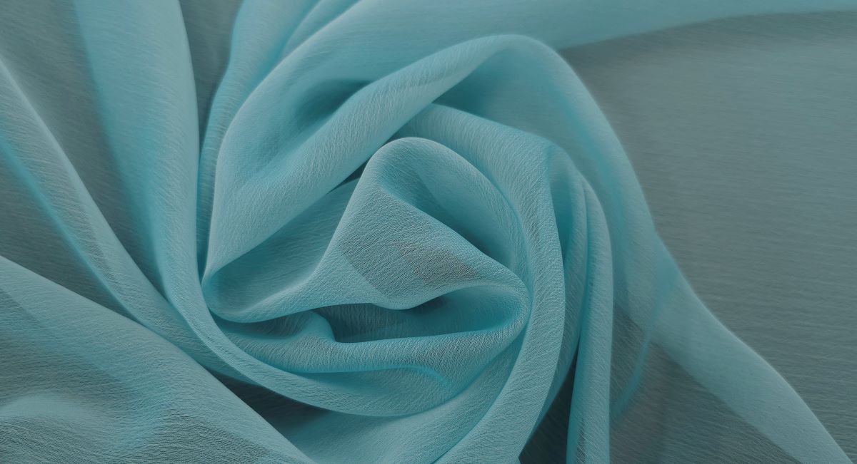 Promise shot chiffon sky blue